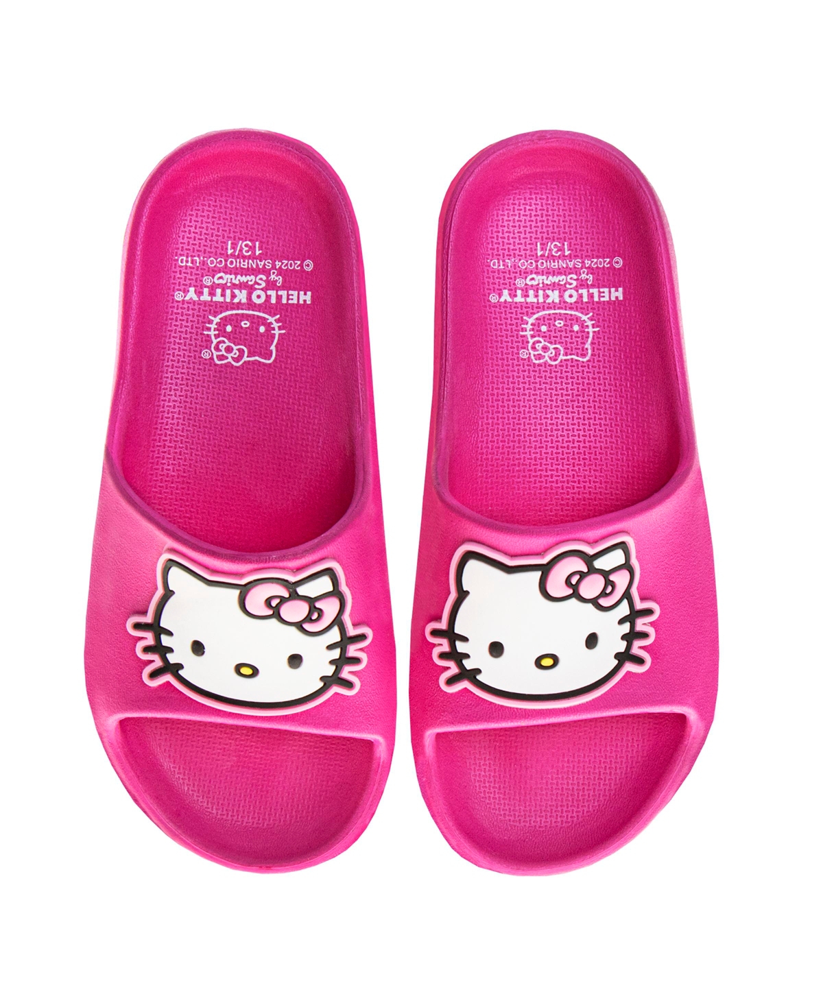 Hello Kitty Big Girls Dual-sizes Slides In Fuchsia