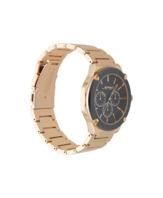 Men's Brushed Gold-Tone Metal Bracelet Watch 46mm