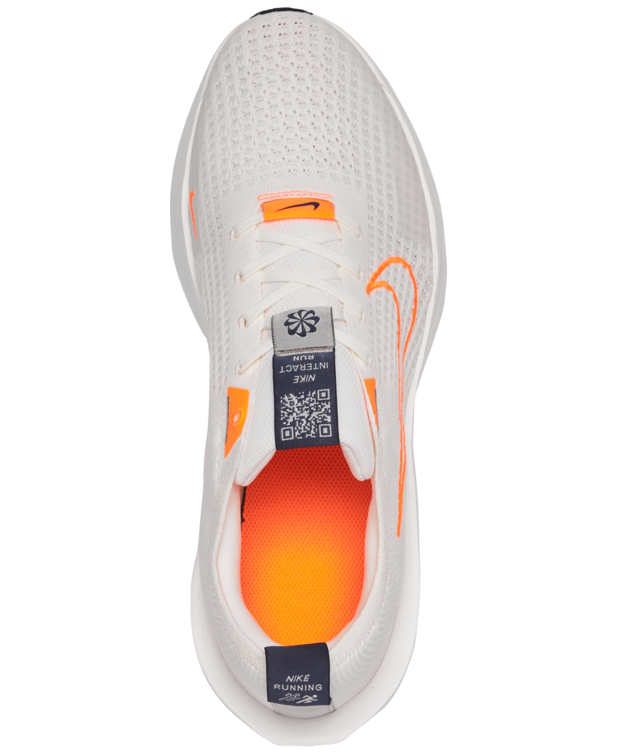 Shop Nike Men's Interact Run Running Sneakers From Finish Line In Sail,orange
