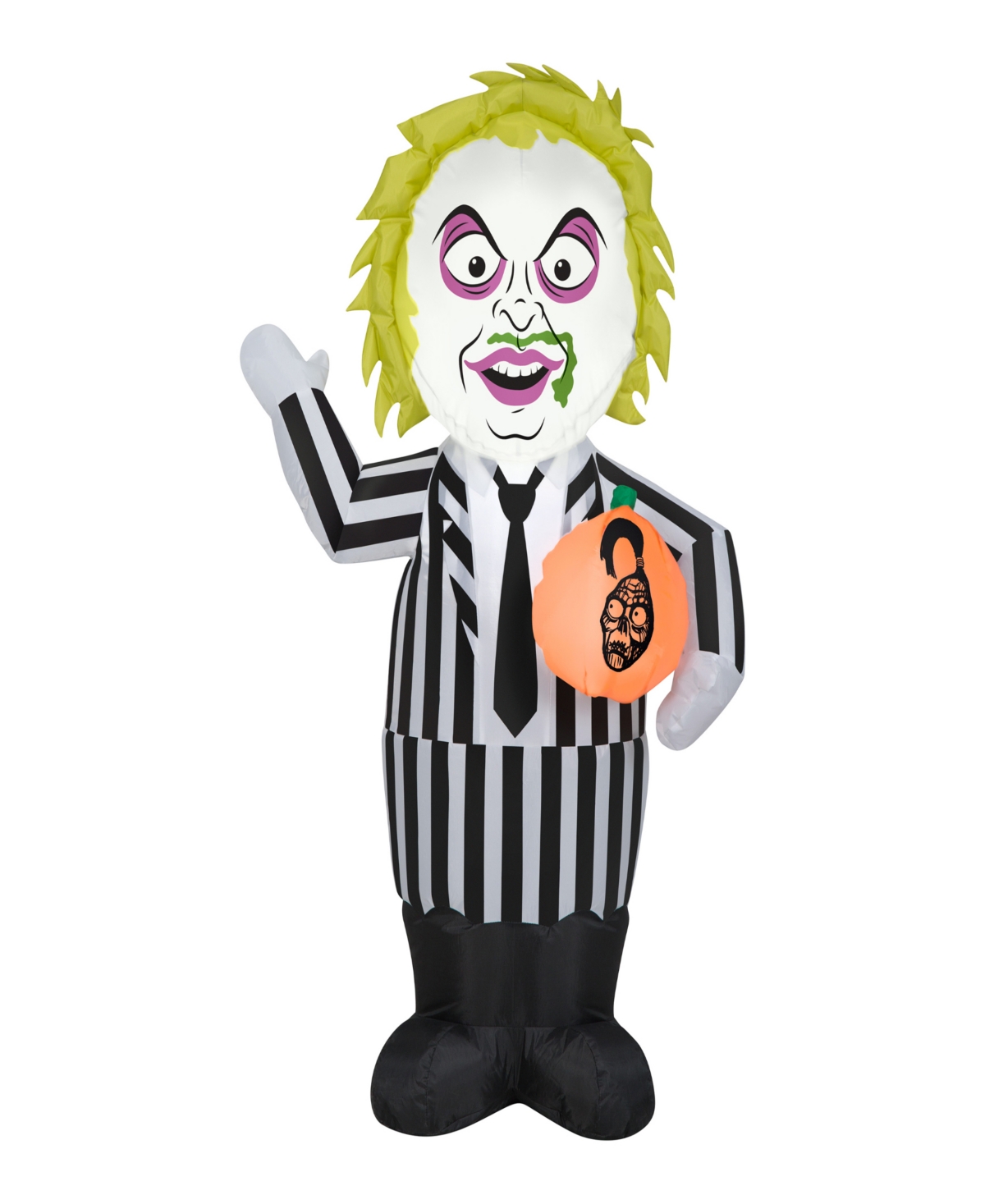 42" Inflatable Decoration, Black, Beetlejuice Character, Self Inflating, Plug In, Halloween Collection - Black