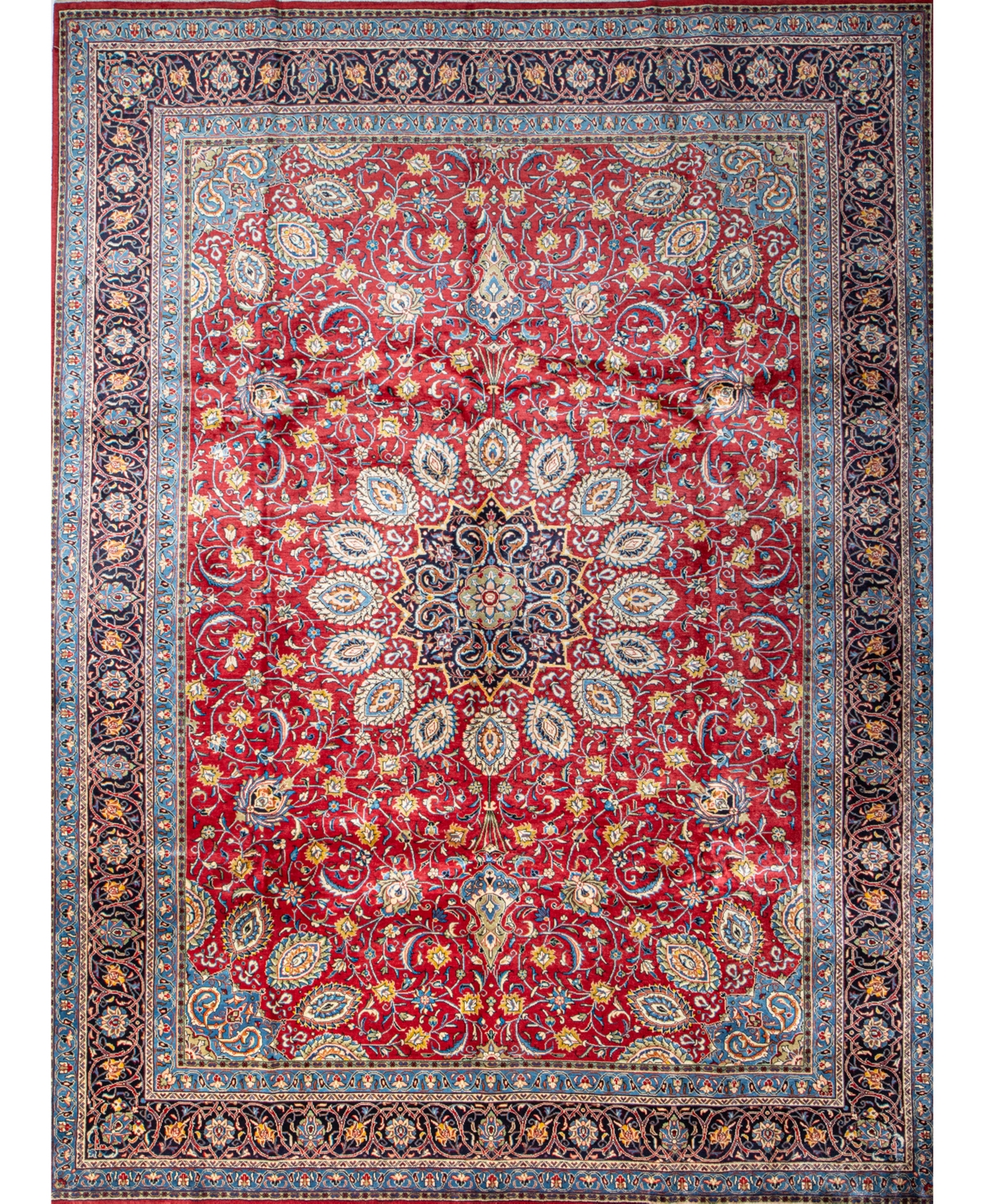Shop Bb Rugs One Of A Kind Sarouk 9'7x12'10 Area Rug In Red