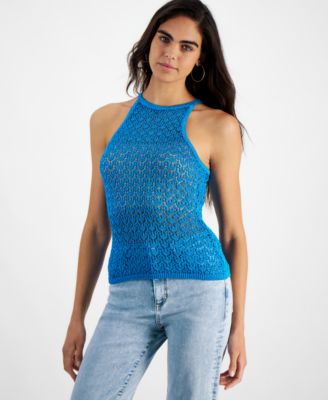 Guess Sleeveless Amber Lace Top Camicia Donna