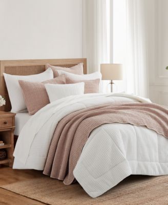Mills Waffle Textured 3-Pc. Comforter Set, Full/Queen