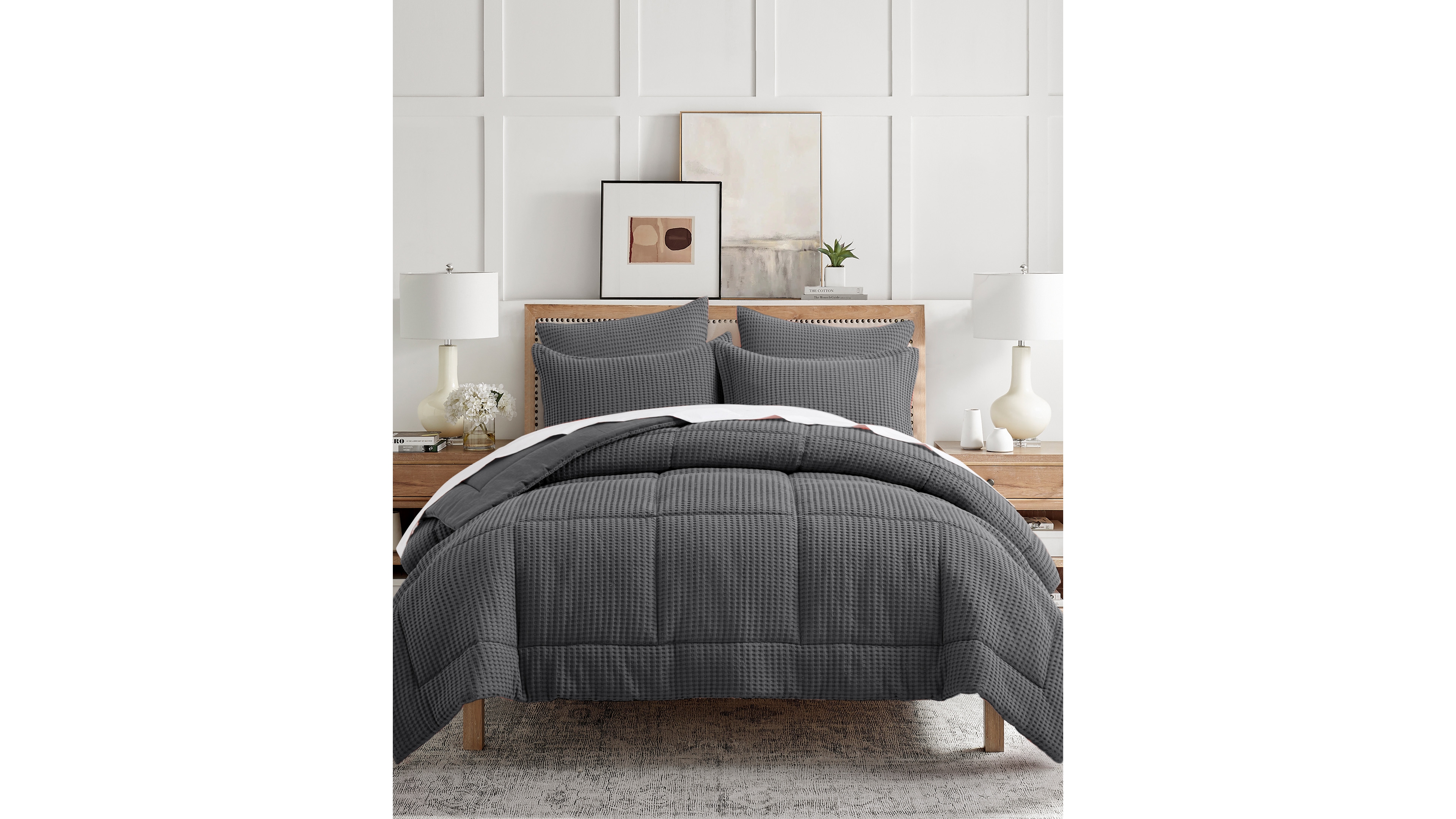 Levtex Mills Waffle Textured 3-Pc. Comforter Set, Full/Queen