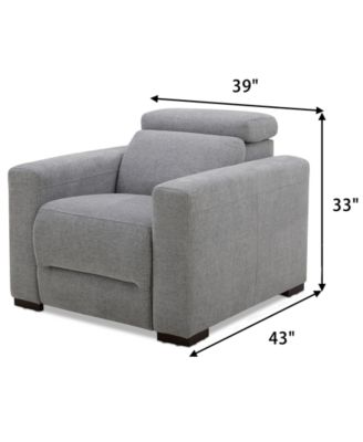 Nevio Fabric Power Headrest Power Recliner Chair