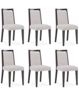 Tivie 6 Pc Wood Dining Chair Set, Created for Macy's