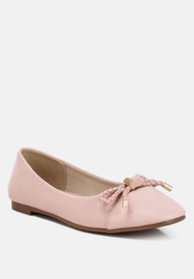 Womens Moi Metallic Embellished Flat Ballerinas