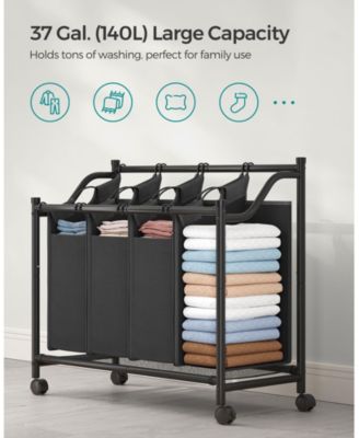 Rolling Laundry Sorter with Removable Bags