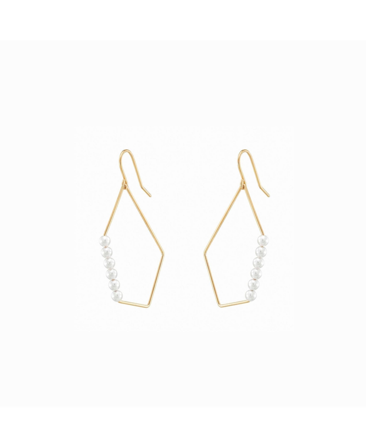 Annabelle Cultured Pearl Hoop Earrings - Gold