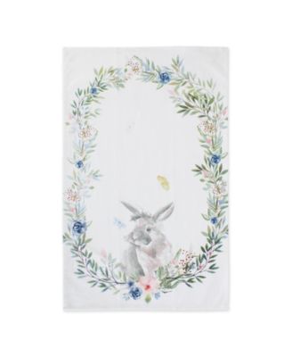 Easter Basics Collection Springtime Kitchen Essentials, Dishtowel Set, Floral Bunny, 3 Piece