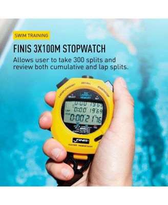 Waterproof Stopwatch - Stopwatch Timer for Coaches and Athletes - Perfect Addition to Swim Gear and Pool Accessories - 3 X 300, Yellow
