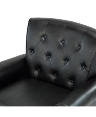 Edwin Transitional Comfy Armchair with Button-Tufted