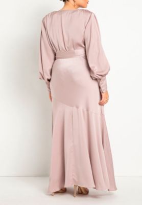 Women's Plus Size Satin Maxi Dress
