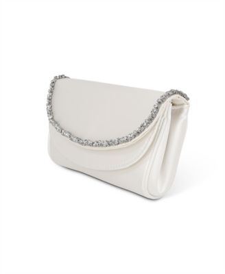 Woman's Talia Double Flap Clutch with Crystal Necklace