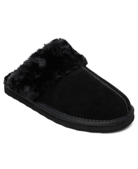 Женские тапочки Minnetonka Chesney Slippers, цвет: Чёрный
