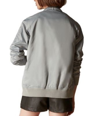 Women's Satin Bomber Jacket