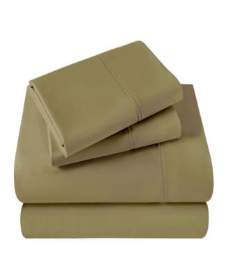 Solid Deep Pocket 400-TC Egyptian Cotton 3 Piece Sheet Set, Twin XL