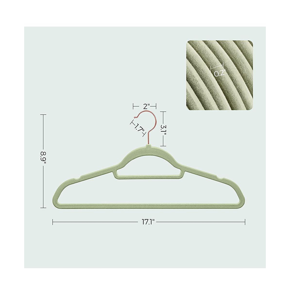 Slickblue Non-Slip Velvet Hangers with Swivel Hooks, Pack of for Coats, Shirts, and Trousers
