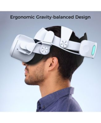 Meta Quest 2 Head Strap w/ 6000mAh Battery- 4Hr extra- Comfort /Adjust