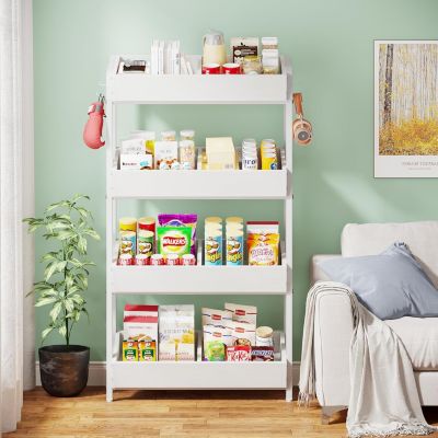 Wood Fruit and Vegetable Basket Stand Rack for Kitchen