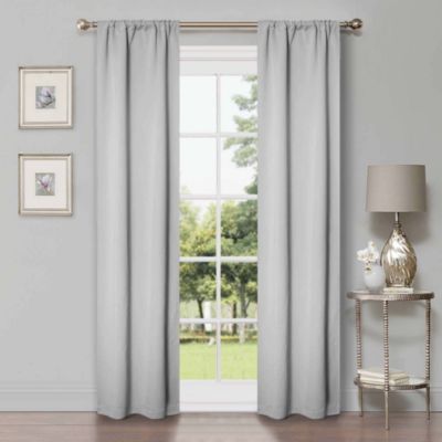 Set of 2 Classic Solid Room Darkening Rod Pocket Curtains, 26" x 84"