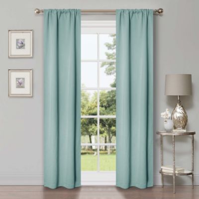 Set of 2 Classic Solid Room Darkening Rod Pocket Curtains, 26" x 84"