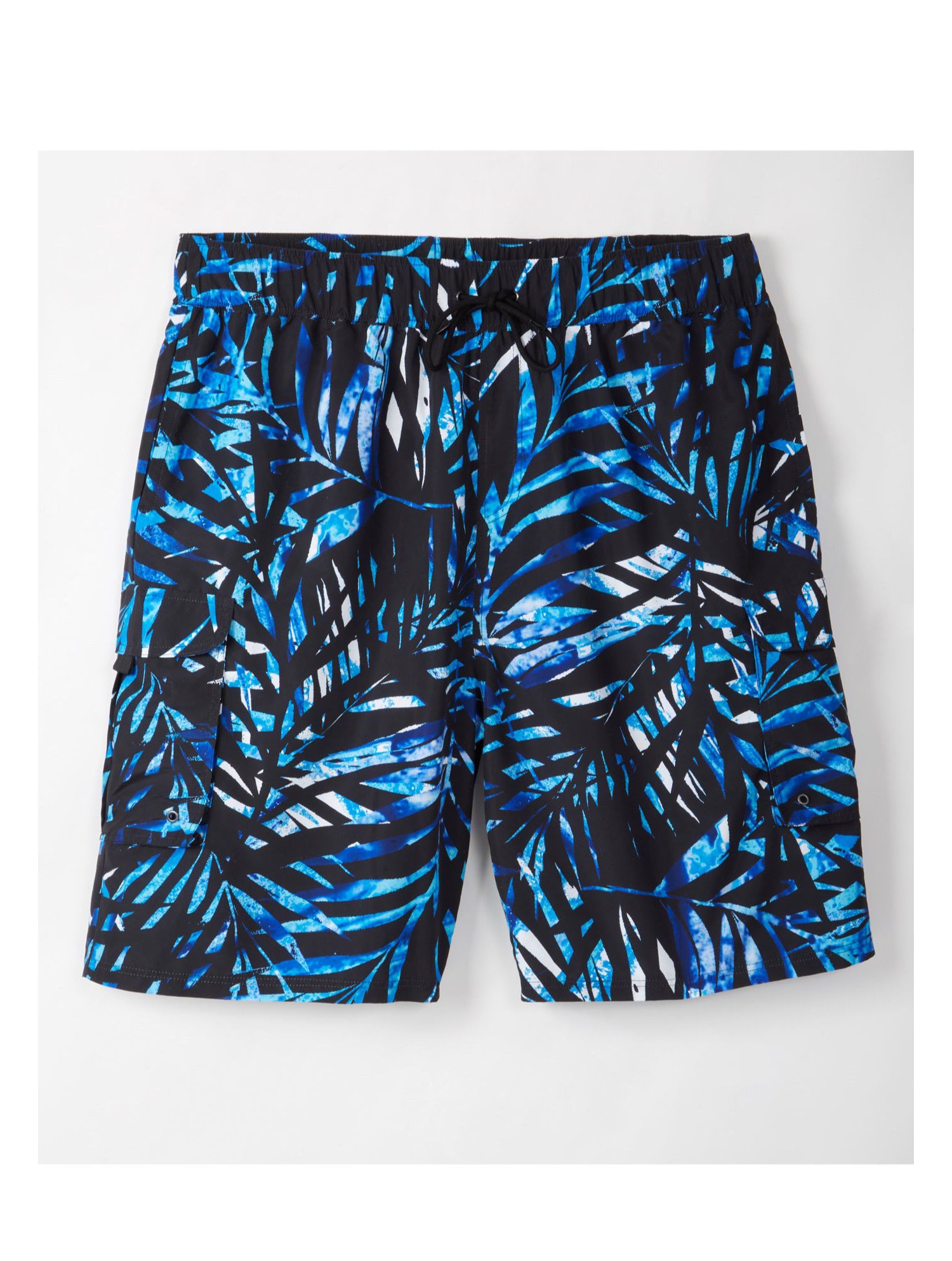 Big & Tall 8" Printed Cargo Swim Trunks