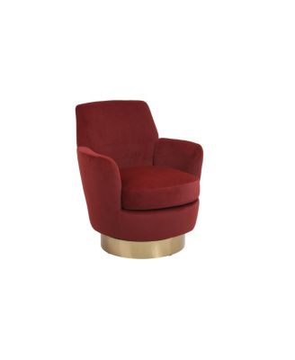 Swivel Barrel Chair with Gold Base