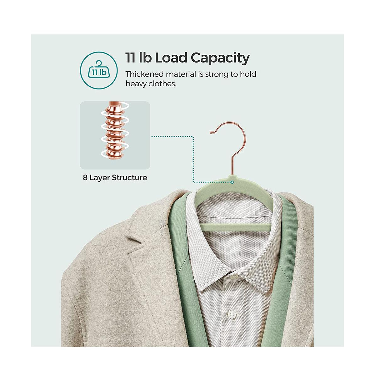 Slickblue Non-Slip Velvet Hangers with Swivel Hooks, Pack of for Coats, Shirts, and Trousers