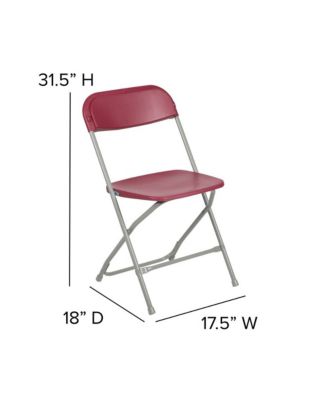 Set Of 10  650 Llb Weight Capacity  Plastic Stackable Folding Plastic Chairs