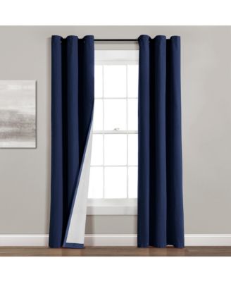 Insulated Grommet Blackout Linen Window Curtain Panel