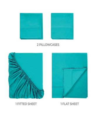 400-TC Egyptian Cotton Solid Deep Pocket Sheet Set, King