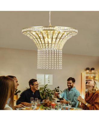 Streamdale 8-Light 23.6" Wide Crystal Waterfall Chandelier