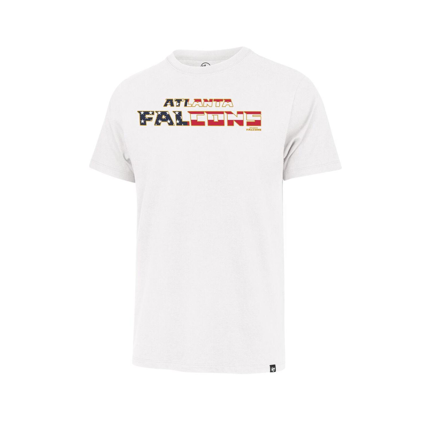 47 Men's White Atlanta Falcons Flag Script Franklin T-Shirt