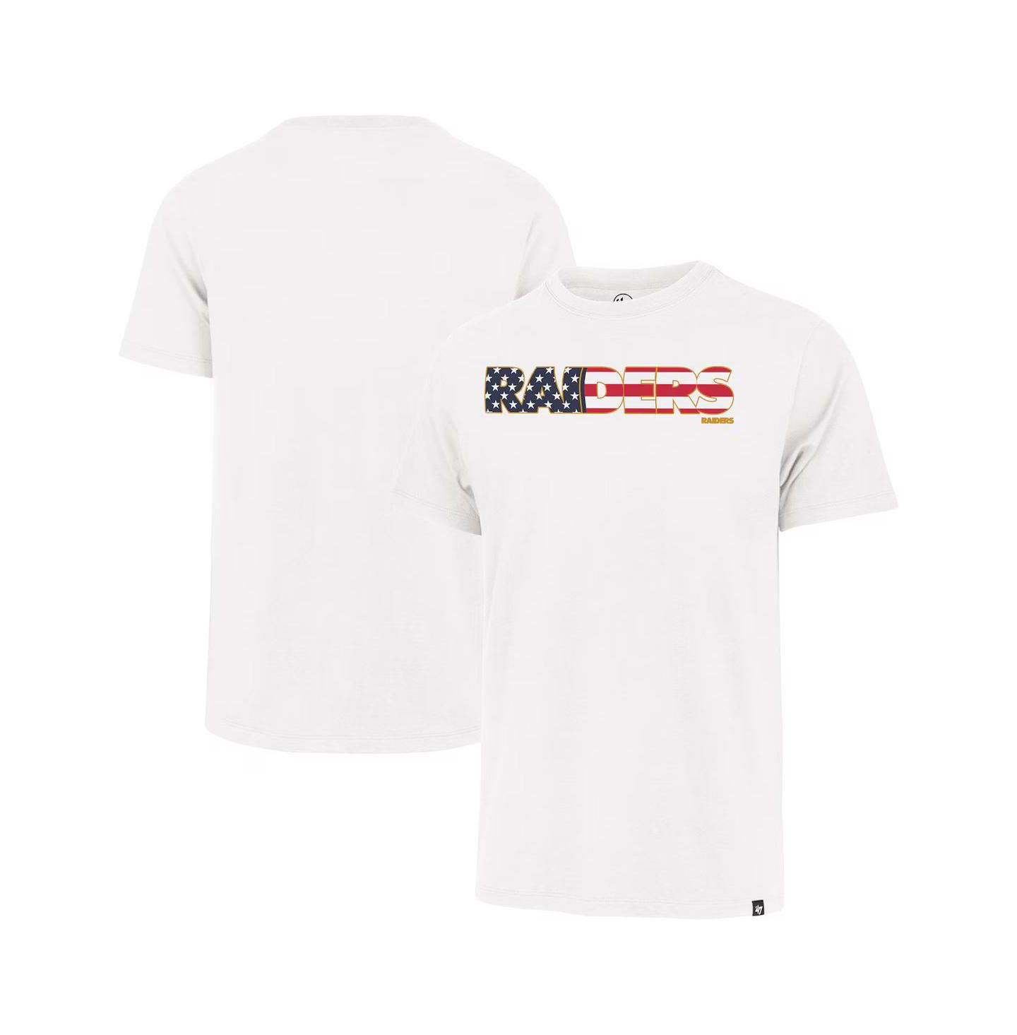 Мужская футболка '47 Brand 47 White Las Vegas Raiders Flag Script Franklin — фото 1