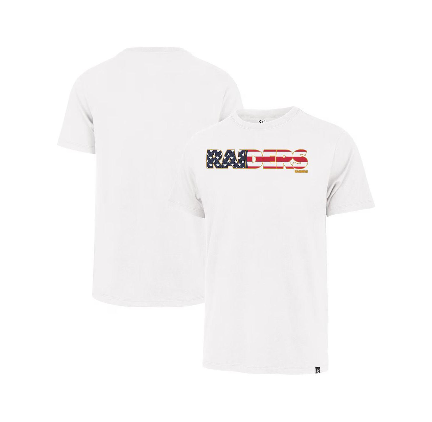 47 Men's White Las Vegas Raiders Flag Script Franklin T-Shirt