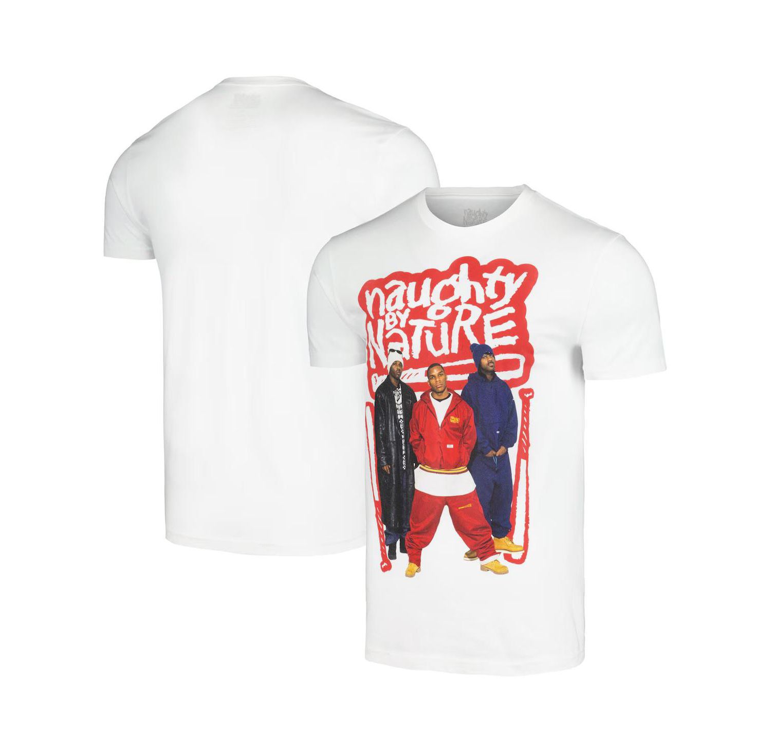 Men's White Naughty by Nature Photo Bats T-Shirt