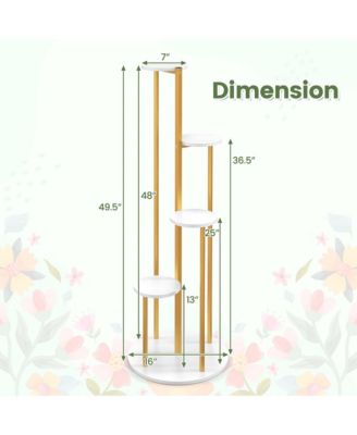 4-Tier Metal Plant Stand 49.5" Tall Potted Planter Display Shelf Storage Rack