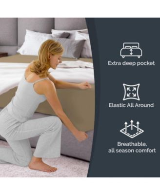 Extra Deep Pocket 18 - 24 Inch Microfiber Fitted Sheet - Twin Extra Long