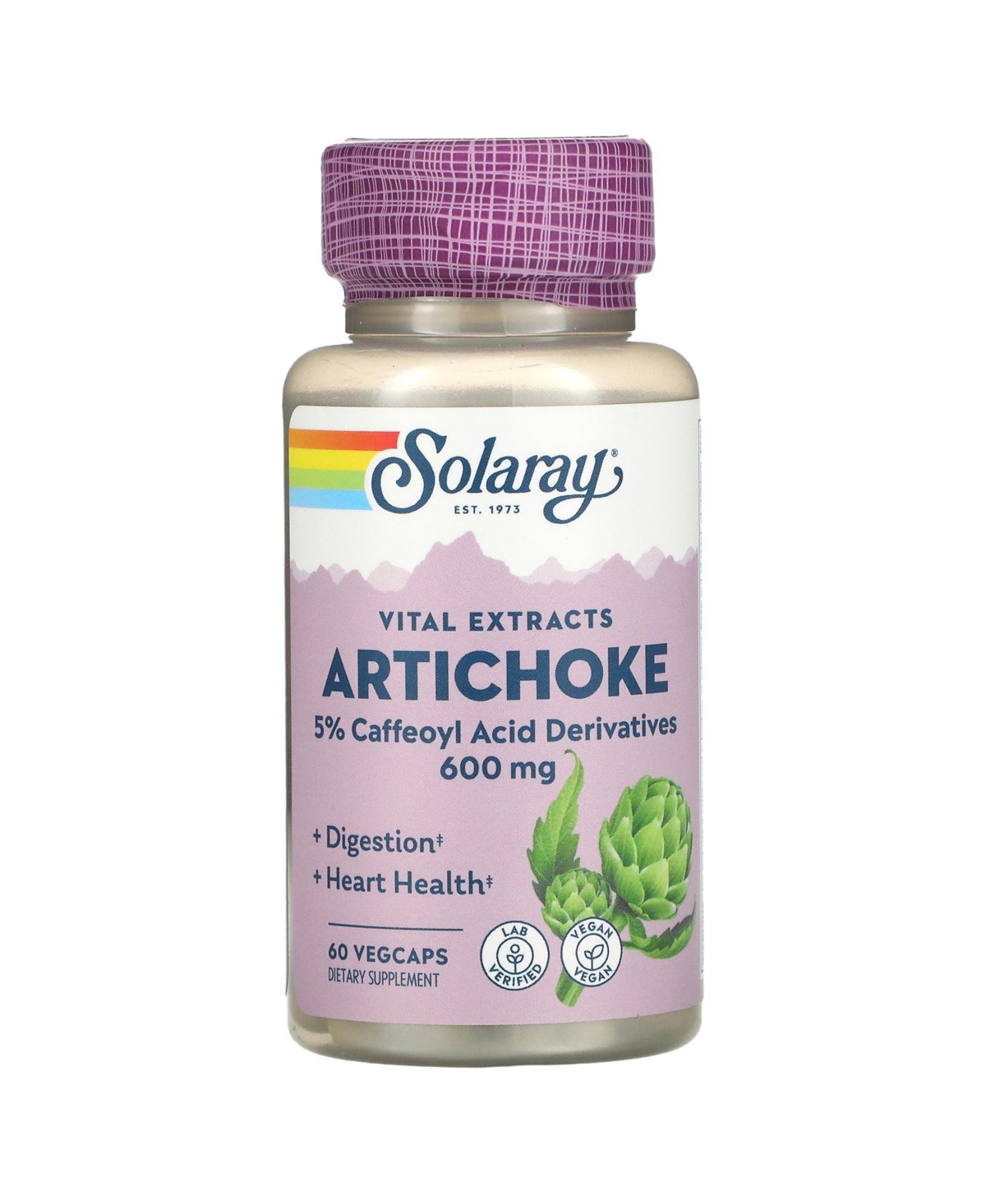 Artichoke 600 mg - 60 Vegcaps (300 mg per Capsule) - Assorted Pre-pack (See Table