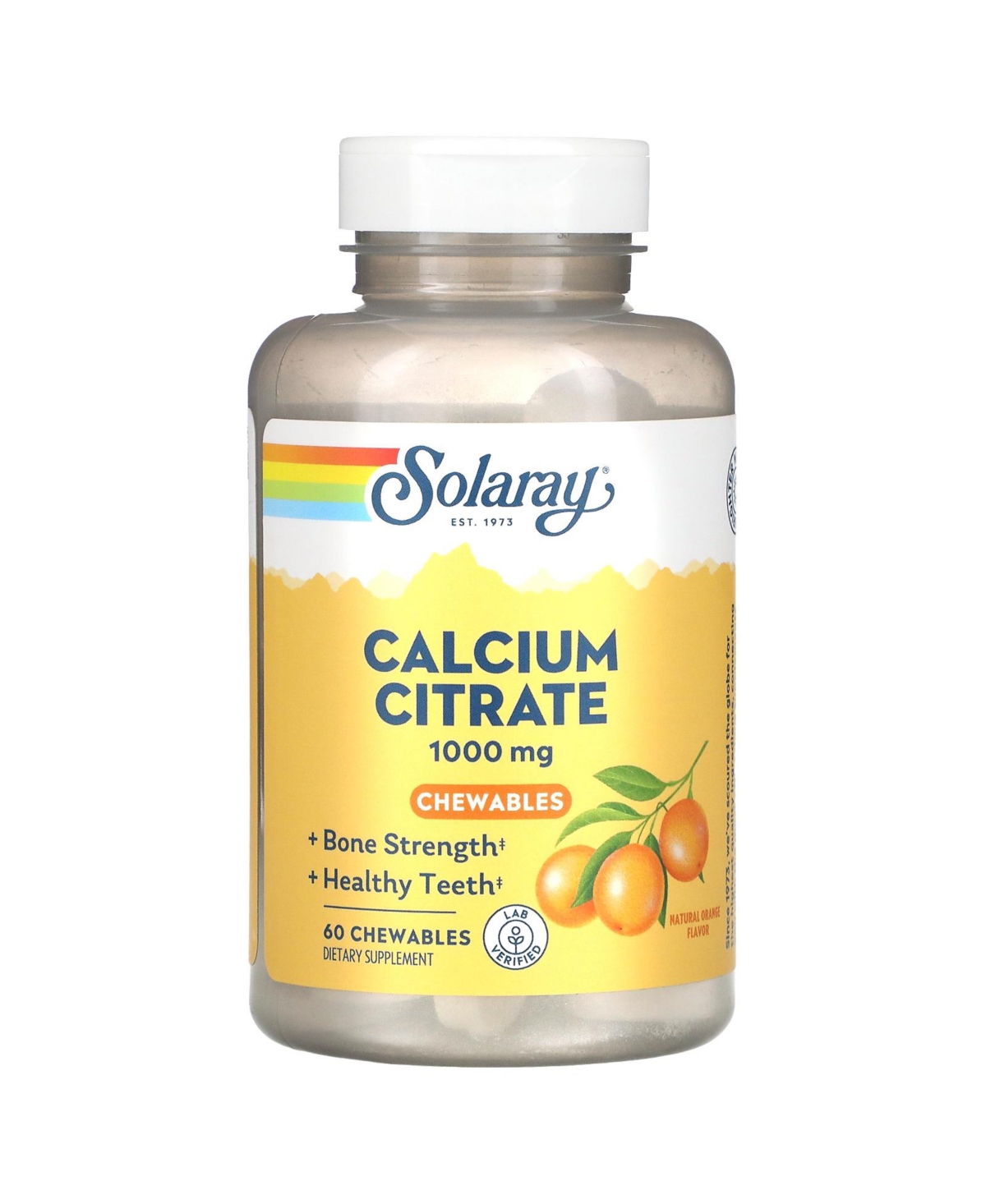 Calcium Citrate Natural Orange 1 000 mg - 60 Chewables (250 mg per Tablet) - Assorted Pre-pack (See Table