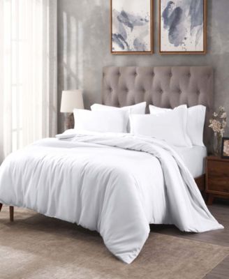 400-TC Egyptian Cotton Solid Luxury Duvet Cover Set, Full/Queen