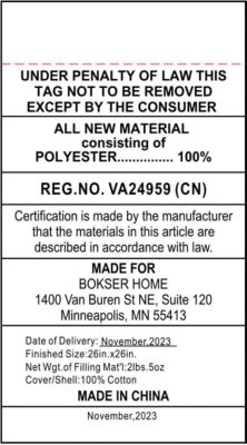 26" x 26" French Linen Euro Pillow with removable Sham