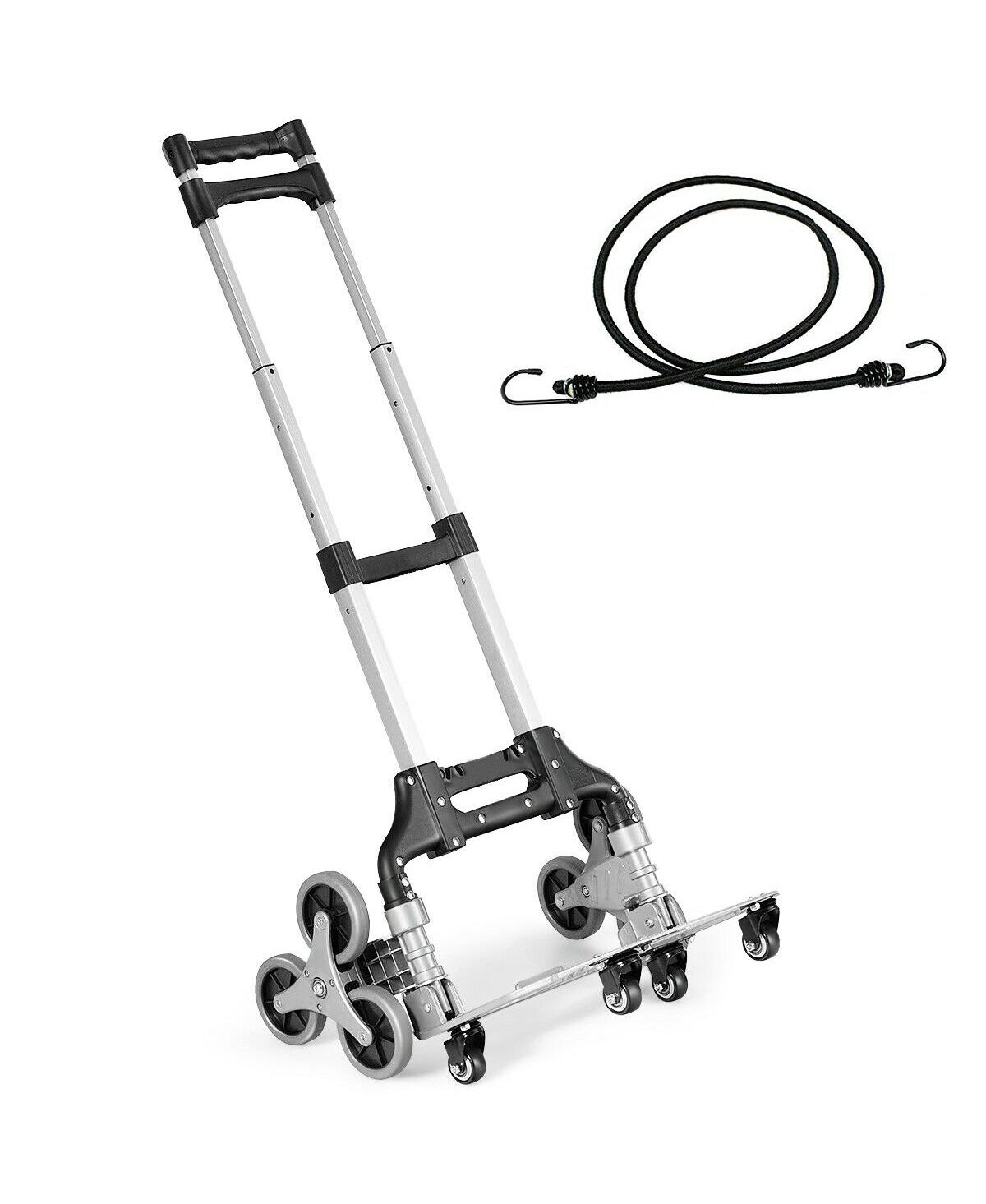 Portable Folding Stair Climbing Hand Truck - Black