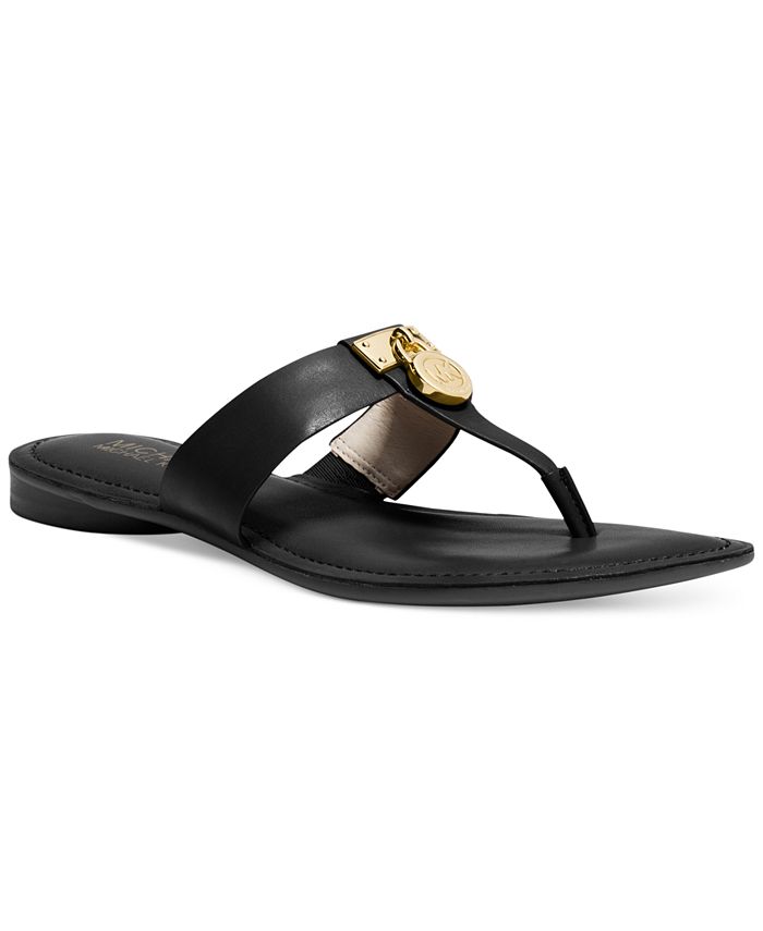 Michael Kors Hamilton Flat Thong Sandals - Macy's