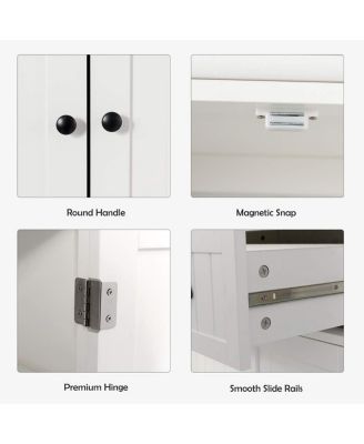 Traditional Freestanding Storage Cabinet with Adjustable Shelves and Drawer