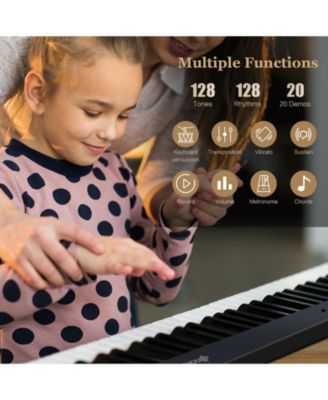 88-Key Foldable Digital Piano with MIDI and Wireless BT