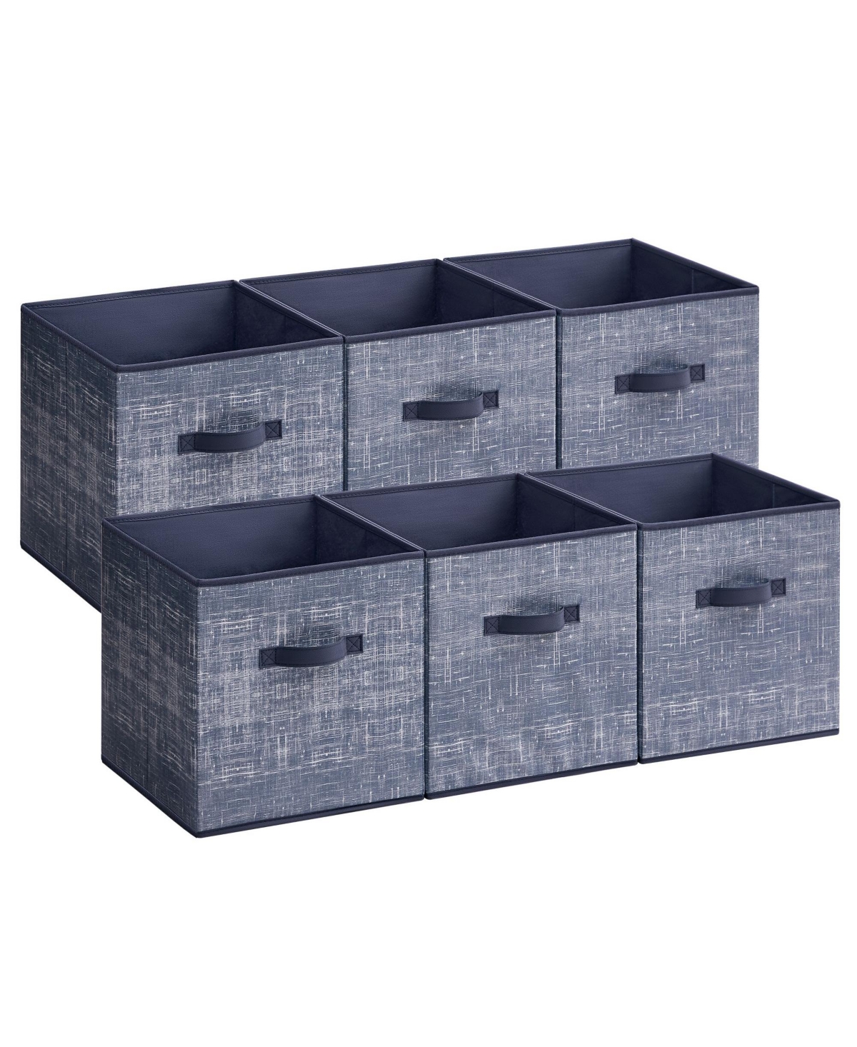 Slickblue Set Of 6 Fabric Storage Bins, Cube Storage Bins, Fabric Storage Bins With Dual Handles
