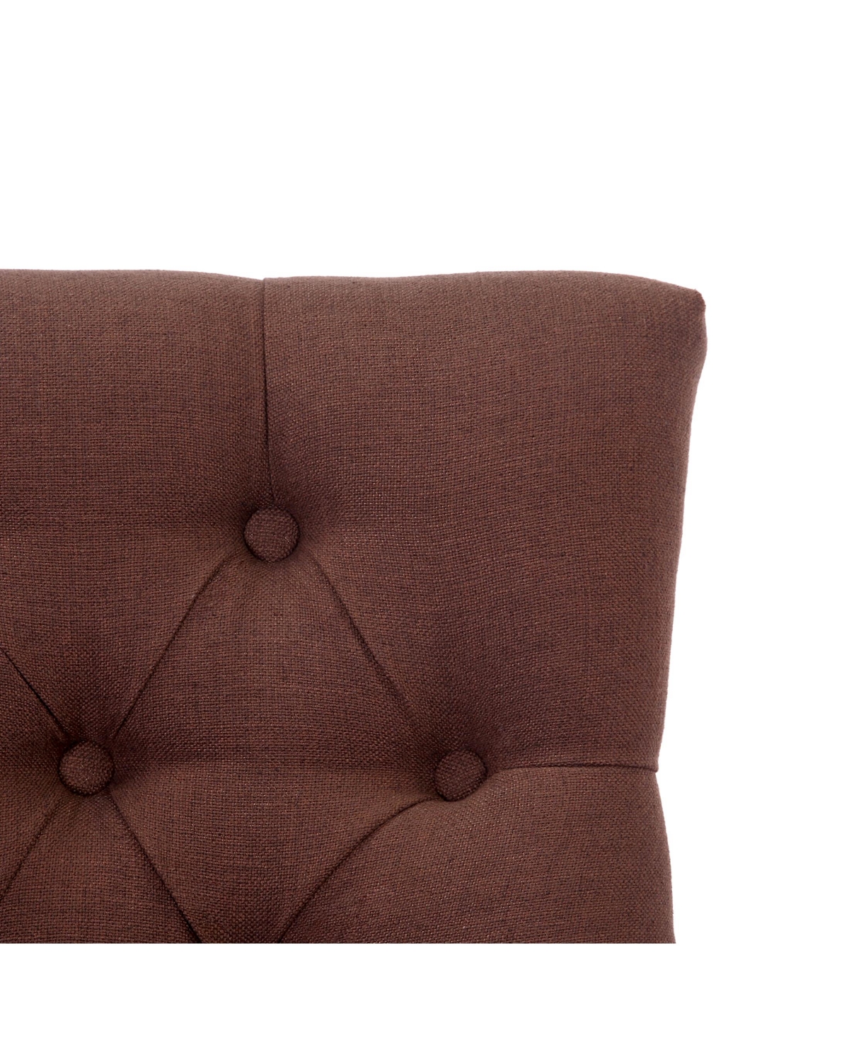 24" Linen Fabric Tufted Buttons Upholstered Wingback Counter Stool