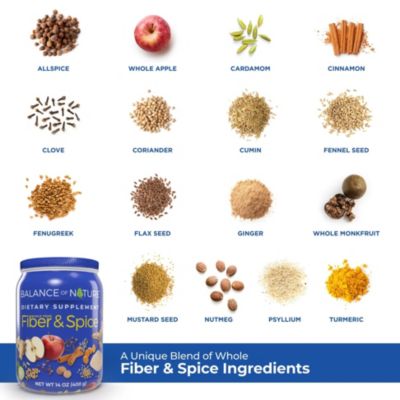 Fiber & Spice - Psyllium Husk, Flax Seed, Turmeric & Apple - 30 Servings